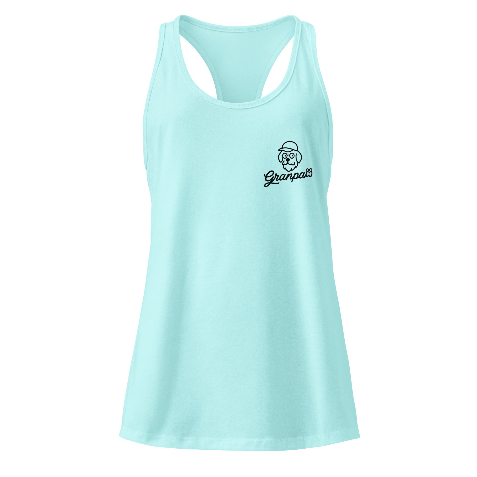 Light blue tank top with 'Gransnails' logo on a white background